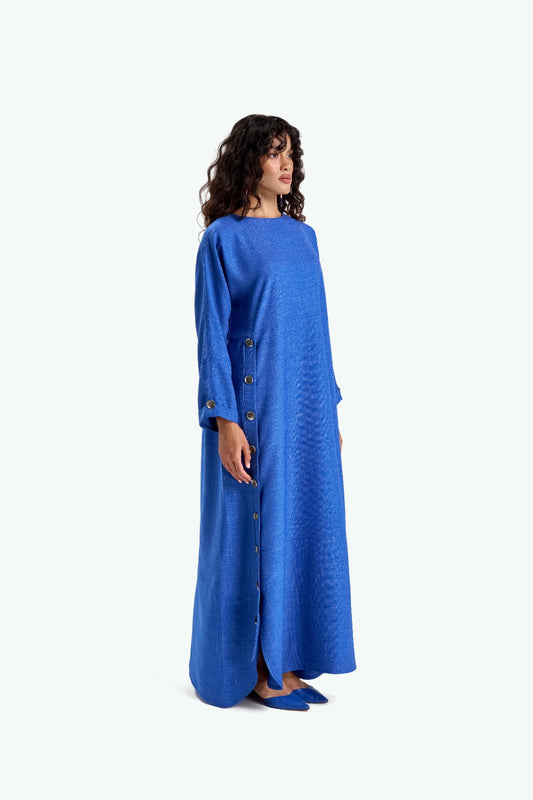 Blue Linen Dress