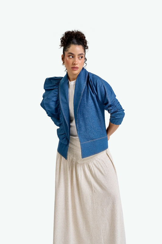 Ruffles Denim Jacket/Blazer