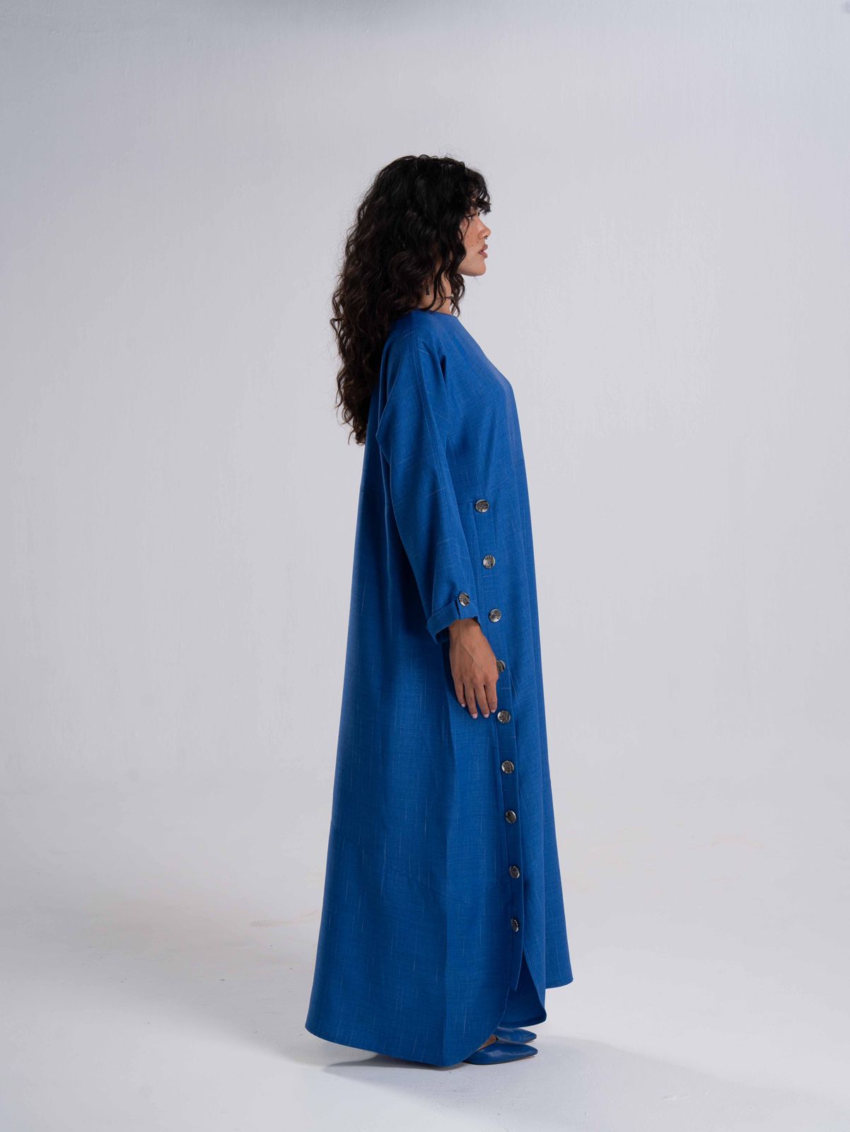 Blue Linen Dress
