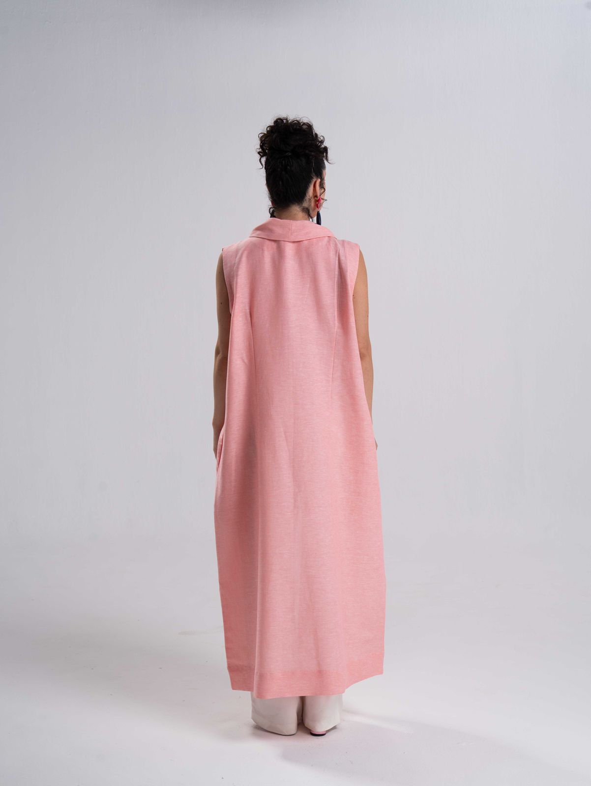 Powder Pink Linen Vest