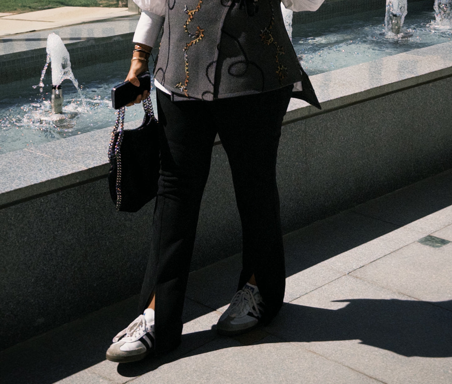 Suede Flare Black Pants