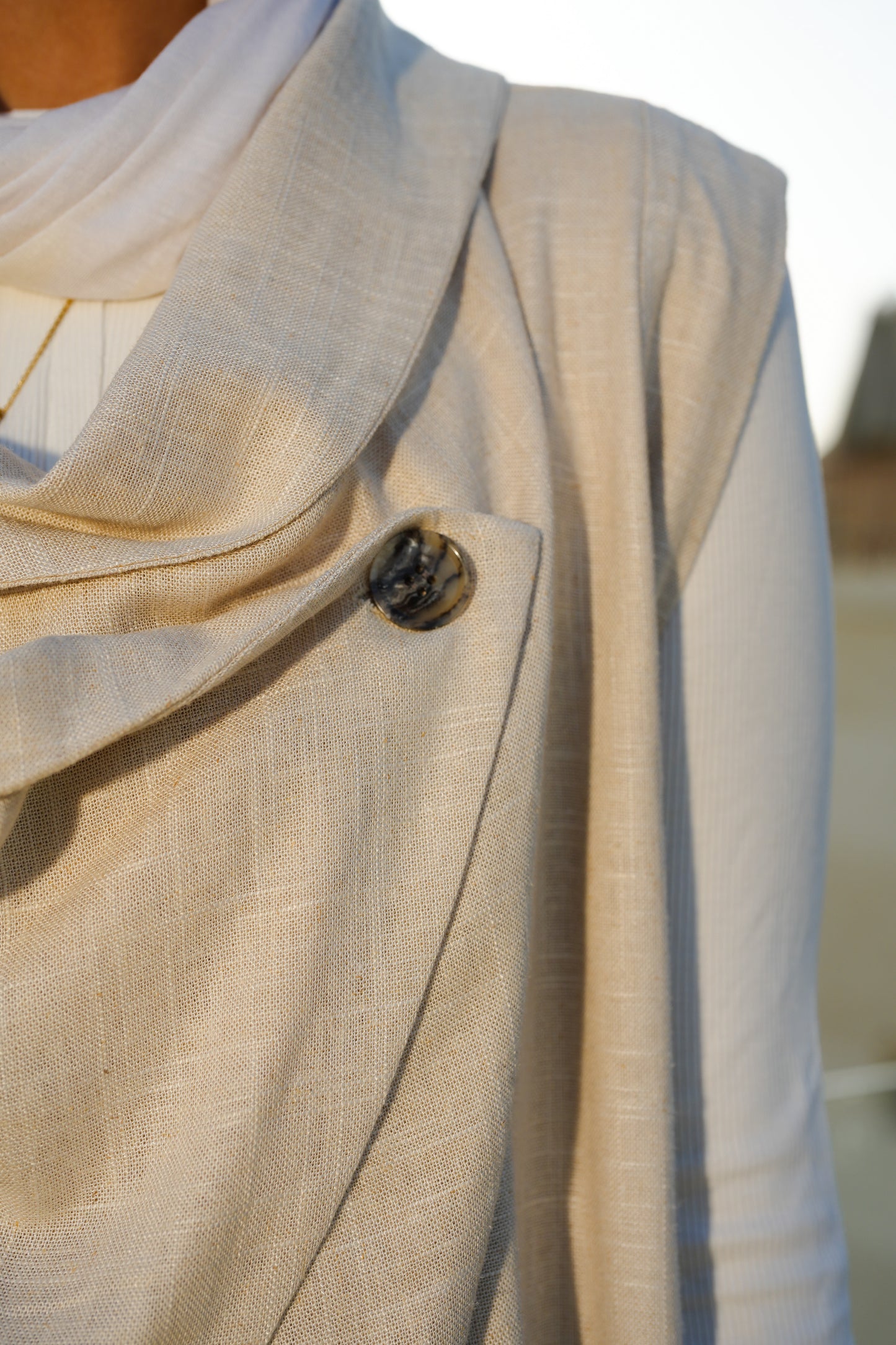 Sand Linen Vest