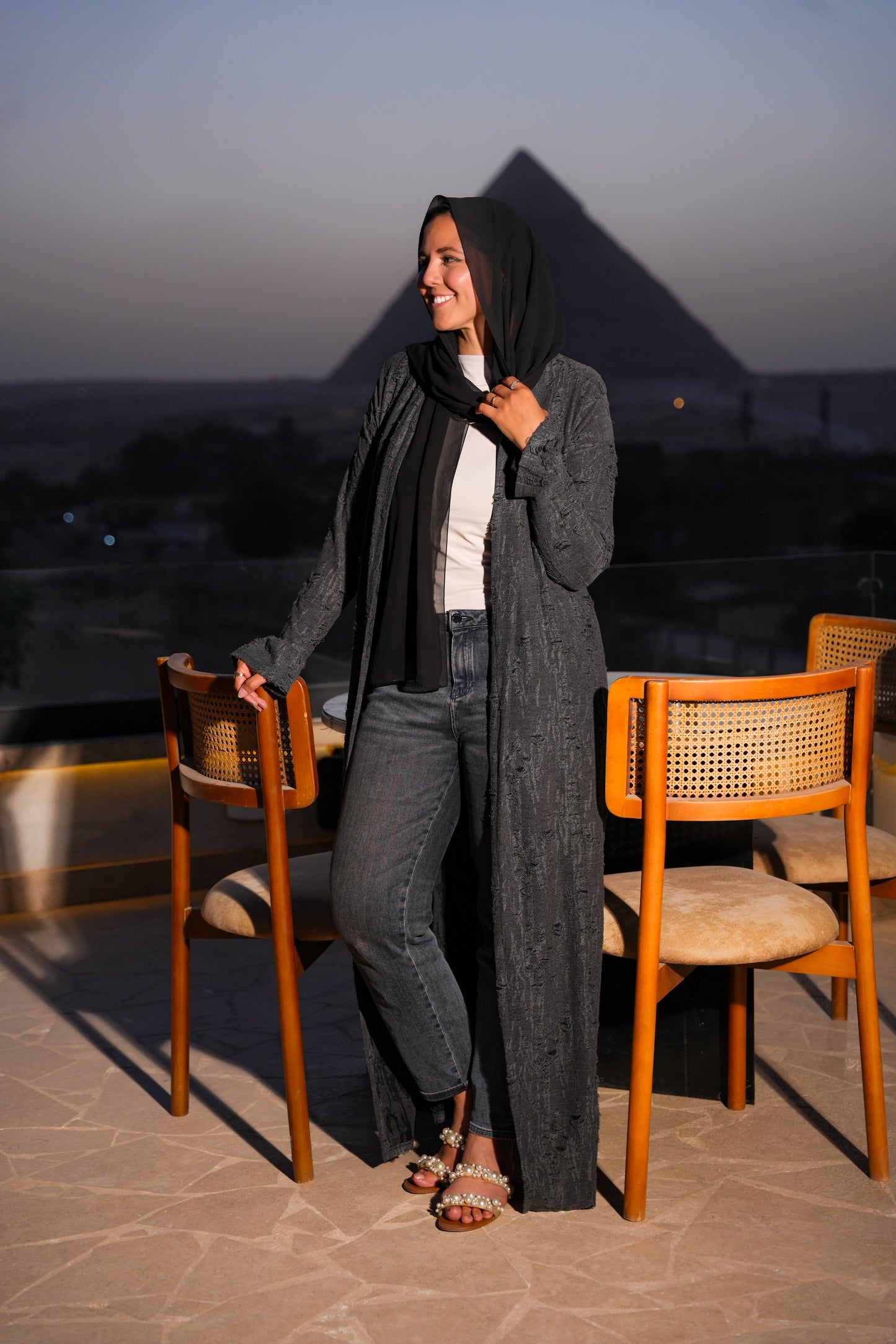 Grey Bell Sleeve Cardigan