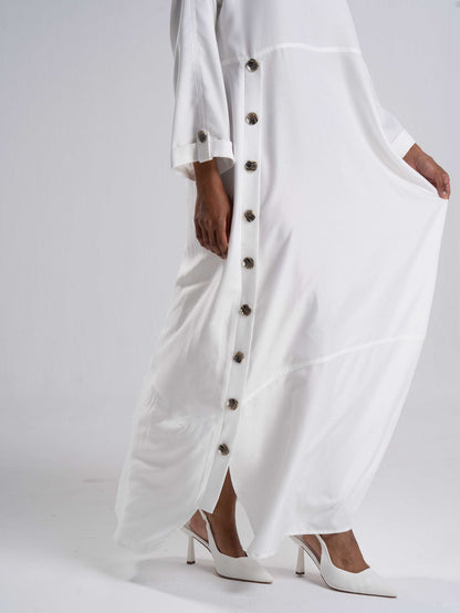 White Linen Dress