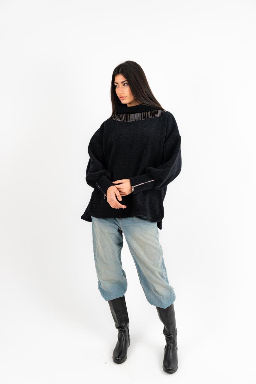 High Collar Oversized Pullover