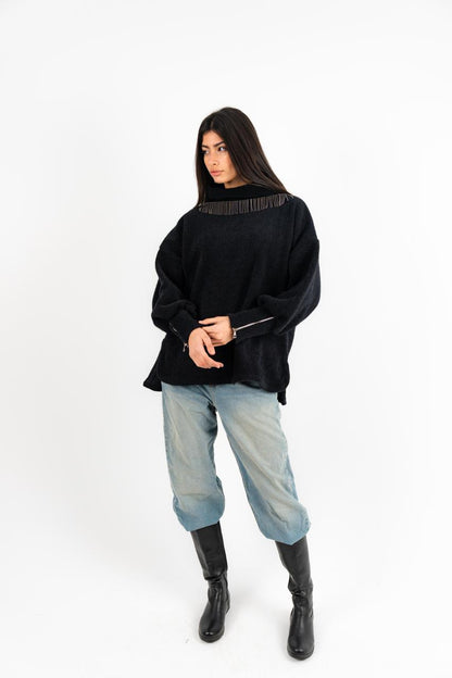 High Collar Oversized Pullover