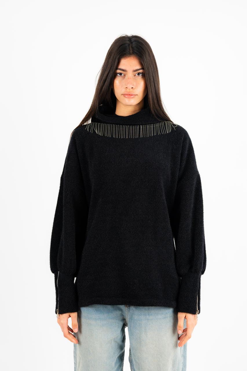 High Collar Oversized Pullover