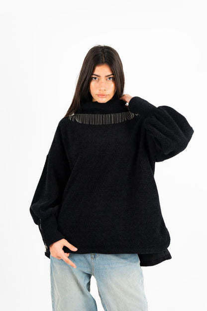 High Collar Oversized Pullover