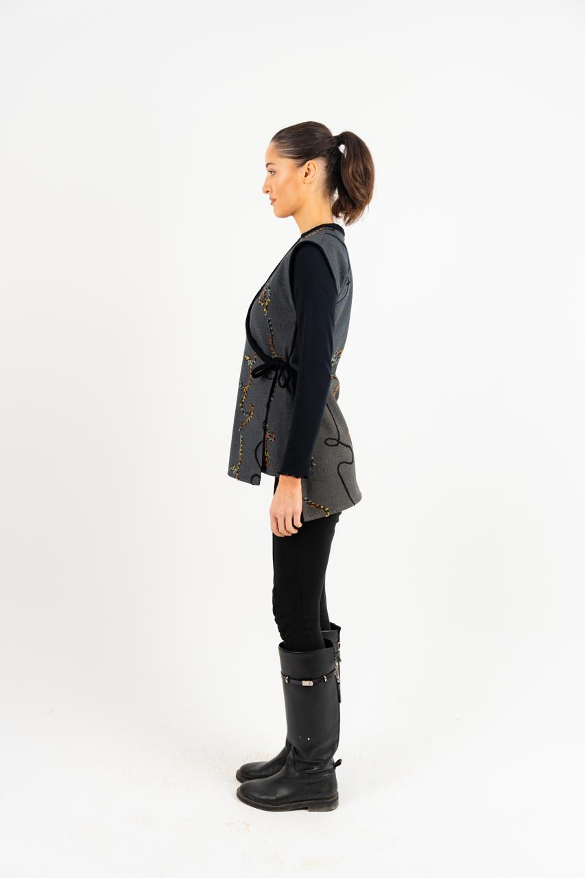 Embroidery Wool Vest
