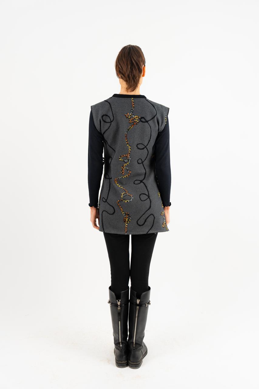 Embroidery Wool Vest