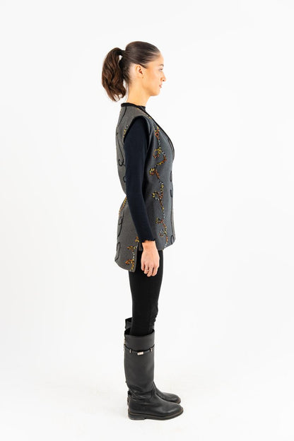 Embroidery Wool Vest