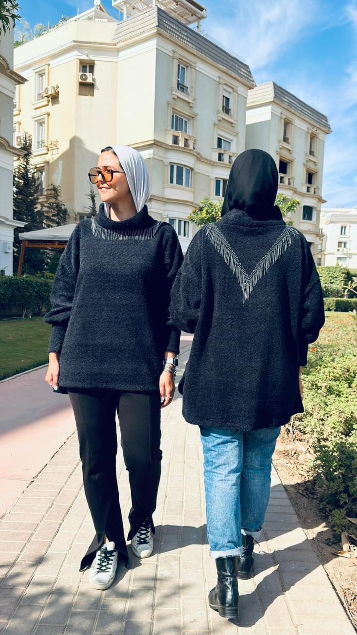 High Collar Oversized Pullover