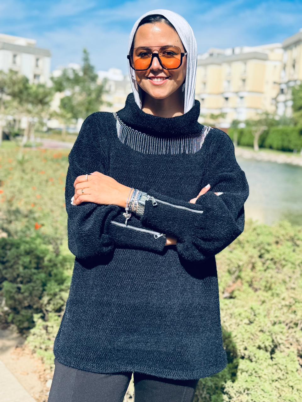 High Collar Oversized Pullover