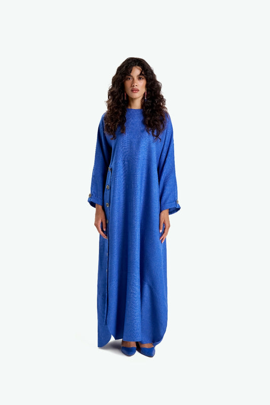 Blue Linen Dress