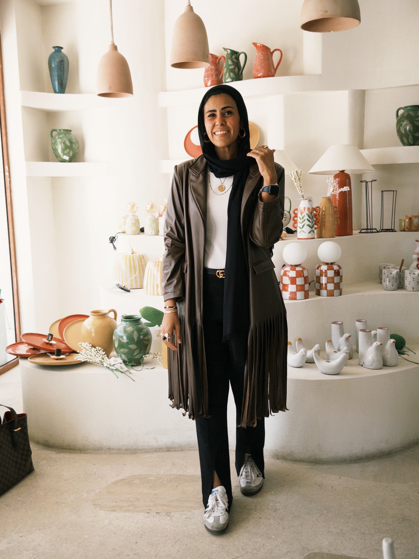 Brown Leather Fringes Jacket